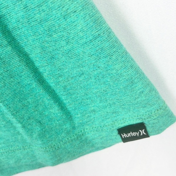 HURLEY |💀🍍Green Heathered Pineapple Skull Printed Skater Surfer T-Shirt - Picture 3 of 5